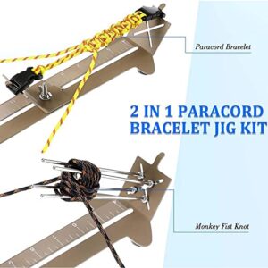 lesolar Paracord Bracelet Jig Wristband Maker Wood DIY Knitting Wristband Knitting Tool Braided Parachute Cord Weaving Tools