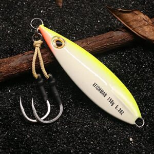 Slow-Pitch-Jigs-Saltwater-Jigging-Lures-Butterfly-Jigs Lead Iron Knife Jig for Tuna Mackerel Salt Water Fishing Spoon Lure Offshore Deep Sea Ocean Heavy Metal Jig 75g – 220g