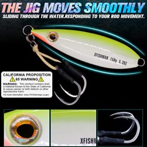 Slow-Pitch-Jigs-Saltwater-Jigging-Lures-Butterfly-Jigs Lead Iron Knife Jig for Tuna Mackerel Salt Water Fishing Spoon Lure Offshore Deep Sea Ocean Heavy Metal Jig 75g – 220g