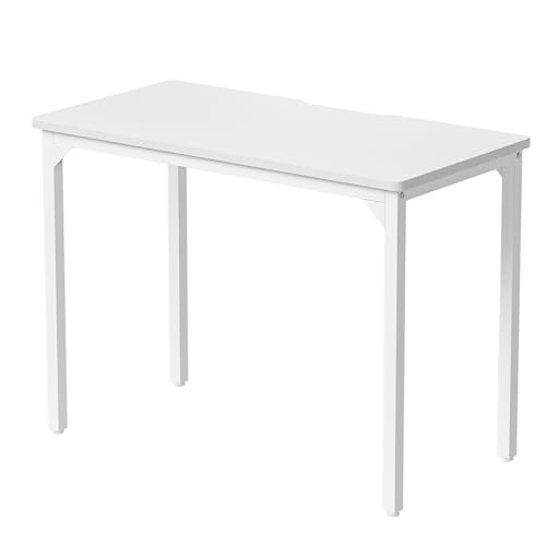 CubiCubi Computer Desk, 32 inch Home Office Writing Study Desks, Small PC Table, Modern Simple Style for Space-Saving, White