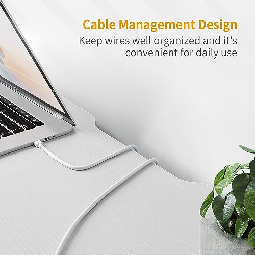 CubiCubi Computer Desk, 32 inch Home Office Writing Study Desks, Small PC Table, Modern Simple Style for Space-Saving, White