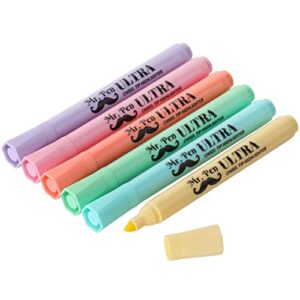 mr. pen- pastel highlighter, tank style, 6 pack, chisel tip, highlighters pastel, bible highlighter, multicolor highlighters pack, colored highlighters, highlighters