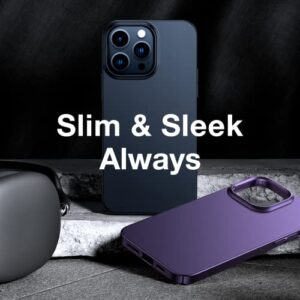 TORRAS Slim Fit Designed for iPhone 14 Pro Max Case 6.7 inch, Ultra-Thin, Lightweight Hard PC Cover, Purple, OriginFit