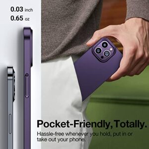 TORRAS Slim Fit Designed for iPhone 14 Pro Max Case 6.7 inch, Ultra-Thin, Lightweight Hard PC Cover, Purple, OriginFit