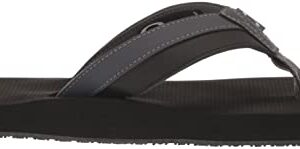 Oakley Men's Burke Flip Flop, Blackout, 12