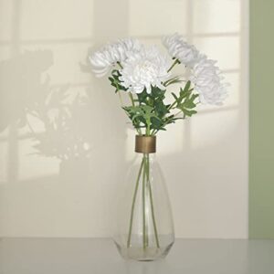 Efavormart 3 Stems | White 27" Artificial Silk Chrysanthemum Bouquet Flowers, Large Faux Mum Branches