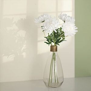 Efavormart 3 Stems | White 27" Artificial Silk Chrysanthemum Bouquet Flowers, Large Faux Mum Branches