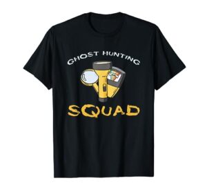 ghost hunting squad paranormal gear equipment flashlight t-shirt