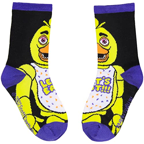 Bioworld Five Nights at Freddy's Kids Freddy and Chico Character Crew Socks 2 Pair (10-4)