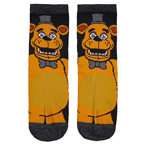 Bioworld Five Nights at Freddy's Kids Freddy and Chico Character Crew Socks 2 Pair (10-4)