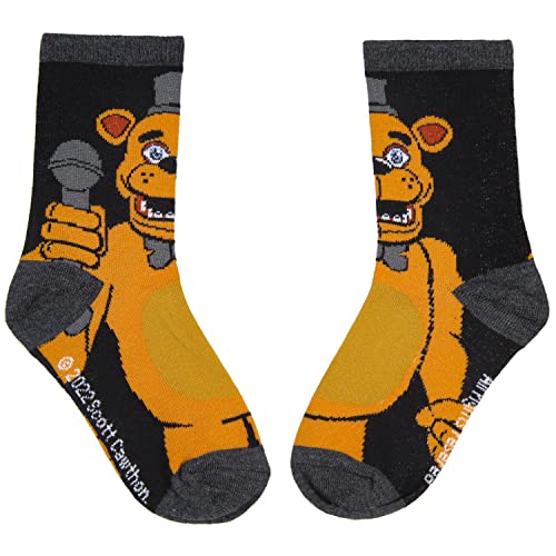 Bioworld Five Nights at Freddy's Kids Freddy and Chico Character Crew Socks 2 Pair (10-4)