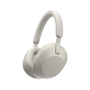 sony wh-1000xm5-silver wireless over-ear noise canceling headphones - silver with an additional 1 year coverage by epic protect (2022)