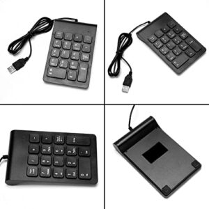 Spacesea USB Wired Numeric Keypad Numpad 18 Keys Digital Keyboard for Accounting Teller Laptop Windows Android Notebook Tablets PC (Black)