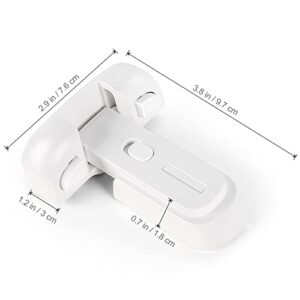 CLYMENE Refrigerator Fridge Freezer Door Lock for Kids, Child Proof Refrigerator Latch Lock to Keep Door Closed, No Tools Required and Easy Installation (White)