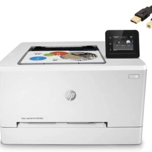 HP Color Laser Jet Pro M255dw Wireless Laser Printer, 2.7'' Color Graphic Touch Screen, 22ppm, Remote Mobile Print, Duplex Printing, Works with Alexa, Auto 2-Sided Printing, PCS USB Printer Cable