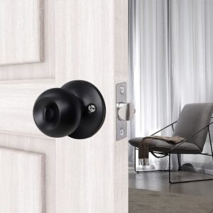 Rulart Door Knob Lock Key Bedroom - Keyed Door Knob Lock Interior and Exterior Bathroom Doorknob,Bedroom Entry Door Knobs with Lock and Key，Satin Stainless Steel Standard Door knob Lock（2 Pack）