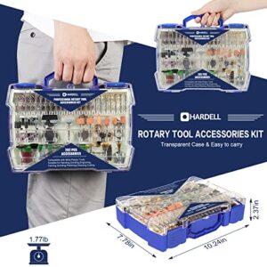 HARDELL Rotary Tool Accessories Kit 282 Pcs, Power Rotary Tool Bits 1/8''(3.2mm) Diameter Shanks Universal Fitment for Easy Cutting, Sanding, Grinding, Sharpening, Drilling, Carving, Polishing