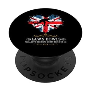 lawn bowls idea for women & uk union jack flag popsockets swappable popgrip
