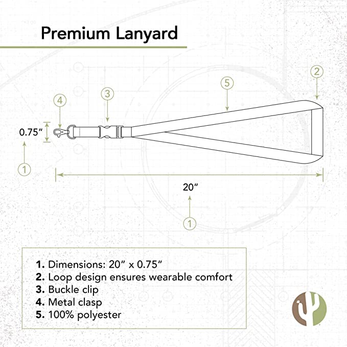 Desert Cactus United States Army US Army Car Keys ID Badge Holder Lanyard Keychain Detachable Breakaway Snap Buckle (Lanyard #7)