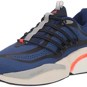 adidas Men's Alphaboost V1 Running Shoe, Victory Blue/Solar Red/Grey, 10.5