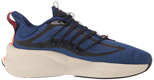adidas Men's Alphaboost V1 Running Shoe, Victory Blue/Solar Red/Grey, 10.5