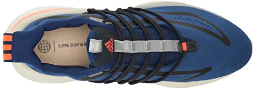 adidas Men's Alphaboost V1 Running Shoe, Victory Blue/Solar Red/Grey, 10.5