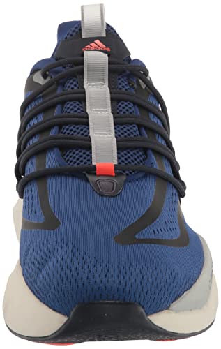 adidas Men's Alphaboost V1 Running Shoe, Victory Blue/Solar Red/Grey, 10.5