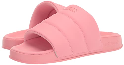 adidas Originals Women's Adilette Essential Slide Sandal, Super Pop/Super Pop/Super Pop, 6