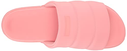 adidas Originals Women's Adilette Essential Slide Sandal, Super Pop/Super Pop/Super Pop, 6