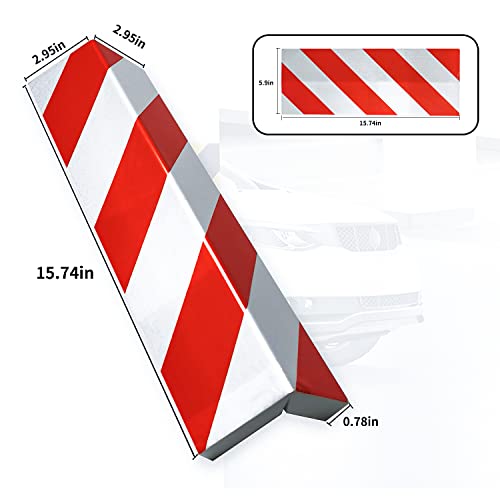 Garage Smith GWP05 Garage Wall Protector Foam Wall Corner Guard for Parking Garages - Reflective Wall Edge Protector - Wall Corner Edge and Bumpers Guards (2-Pack(White Red))