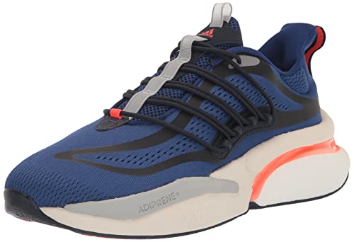 adidas Men's Alphaboost V1 Running Shoe, Victory Blue/Solar Red/Grey, 12