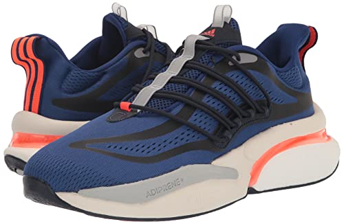 adidas Men's Alphaboost V1 Running Shoe, Victory Blue/Solar Red/Grey, 12