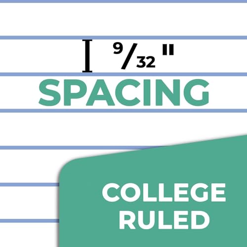 Rosmonde 5 Subject Spiral Notebook College Ruled, 6 Pack, 300 Pages (150 Sheets), 8" x 10-1/2", School & Office Note Books, Sturdy Spiral Bound, Soft Cover, Assorted Fun Colors, 5 Subject Notebooks