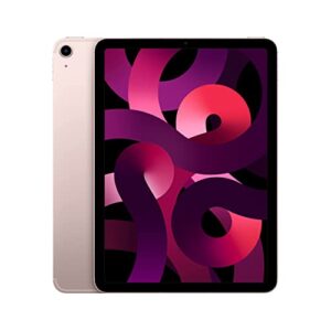 2022 apple ipad air (10.9-inch, wi-fi + cellular, 256gb) - pink (5th generation) (renewed)