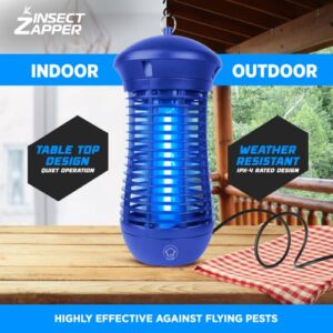 Livin’ Well Blue Bug Zapper Indoor Outdoor - 4000V High Powered Electric Mosquito Zapper Home Patio, 1,500 Sq Ft Range Fly Zapper Mosquito Trap,18W UVA Bulb Mosquito Killer Lamp Insect Bug Light