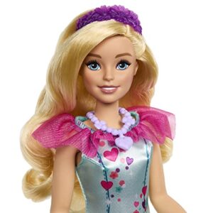 Barbie Doll for Preschoolers, My First Barbie “Malibu” Deluxe Doll, Blonde with Accessories, Soft Poseable Body, Party & Bedtime Themed Fashions