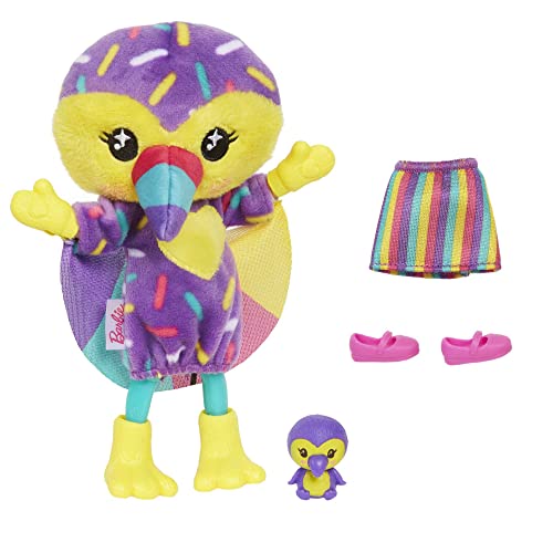 Barbie Cutie Reveal Chelsea Small Doll, Jungle Series Toucan Plush Costume, 7 Surprises Include Mini Pet & Color Change