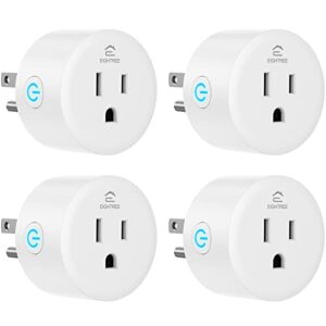 eightree smart plug, smart home wifi outlet compatible with alexa & google home, alexa smart socket with remote control & timer function, 2.4ghz wifi only