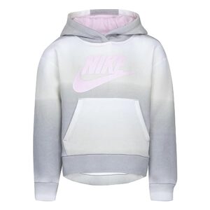 Nike Girl's Printed Club Pullover Hoodie (Toddler/Little Kids) Light Smoke Gray 6 Little Kid