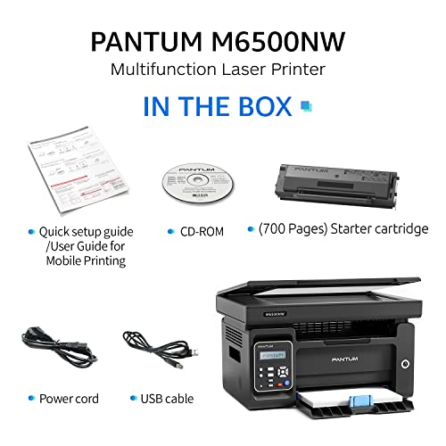 Pantum M6500NW Laser Printer All in One, Black & White Printer with Wireless Printing, Monochrome Laser Printer Print Scan Copy, Speed up to 23 ppm