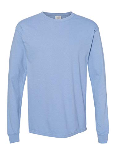 Comfort Colors Men's 6014 Adult Long Sleeve A Washed Denim, XX-Large