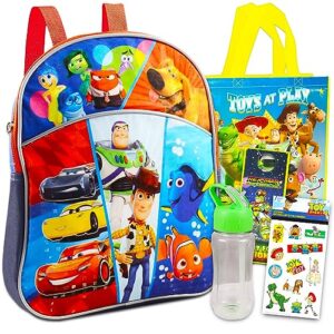 toy story backpack for toddlers - 11” mini toy story backpack, water bottle, stickers, more | pixar backpack kids