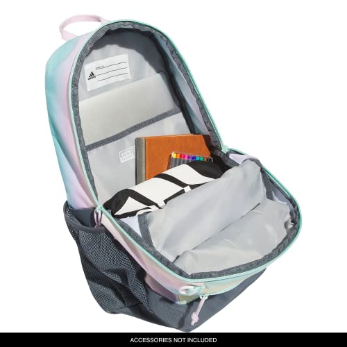 adidas Creator 2 Backpack, Gradient Flash Aqua/Onix Grey/White, One Size