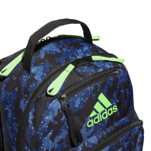 adidas Adaptive Backpack, Galaxy Camo Dark Blue/Lucid Lime Green, One Size