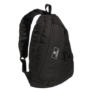 adidas originals national sling backpack, black, one size