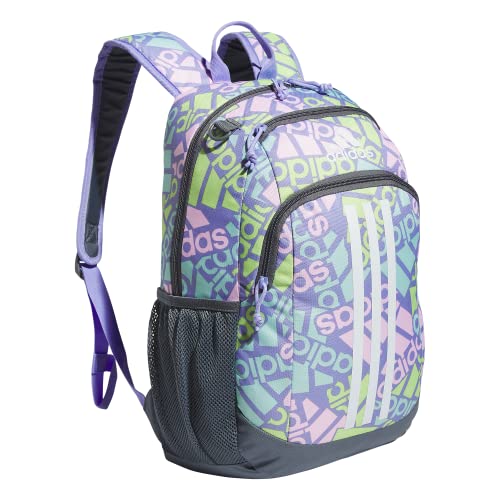 adidas Creator 2 Backpack, Adi Multi Collage Light Purple/Onix Grey/White, One Size