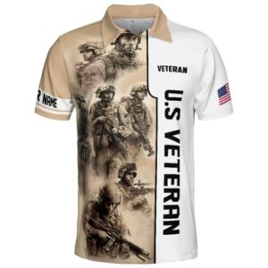 Veteran US Army AOP Lightweight Polo Shirt S-5XL, American Veteran Shirt, Army Veteran Shirt, us Army Veteran Shirt, Multicolor