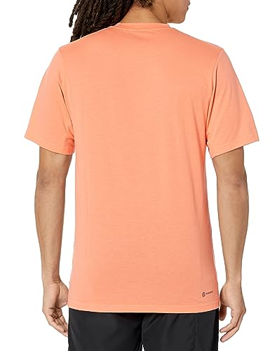 adidas Men's Essentials Feel Ready Training T-Shirt, Coral Fusion/Black, Large