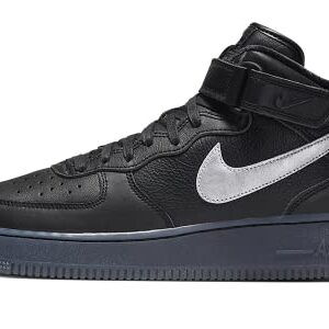 Nike Mens Air Force 1 Mid DX3061 001 Black/Metallic Silver - Size 11