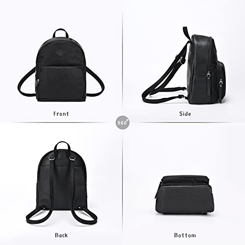 GM LIKKIE Glitter Fashion Backpack, Sequin Small Backpack, Mini Backpack for Women (Black)